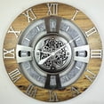 thumbnail image 1 of THE GEARS CLOCK Wall Clock with Real Moving Gears EN-LI_ 36 in Round Wood-Stone, 1 of 12