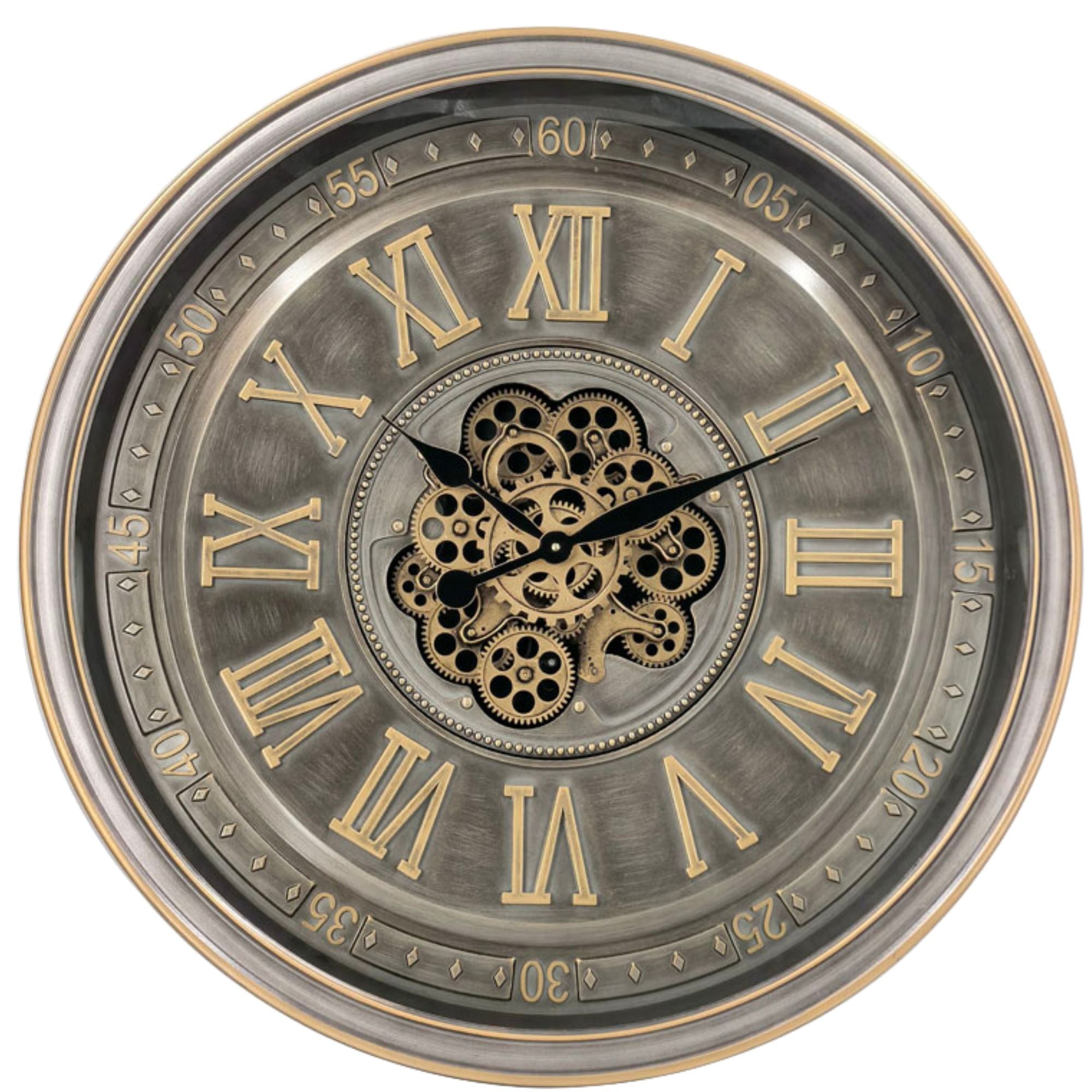 THE GEARS CLOCK Wall Clock with Real Moving Gears FRLI_ 36 in Round
