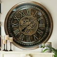 thumbnail image 1 of THE GEARS CLOCK Wall Clock with Real Moving Gears IR-LI 32 in Round BRONZE-ANTIQUE, 1 of 10