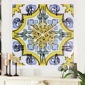 THE GEARS CLOCK Wall Clock with Real Moving Gears IT-LI_ 24 in Square Minori