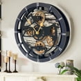 thumbnail image 1 of THE GEARS CLOCK Wall Clock with Real Moving Gears (Mantel clock)CA-LI_ 16 in Round Grey-White, 1 of 1