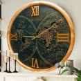 thumbnail image 1 of THE GEARS CLOCK Wall Clock with Real Moving Gears PO-LI_ 24 in Round WOOD-BLACK, 1 of 17