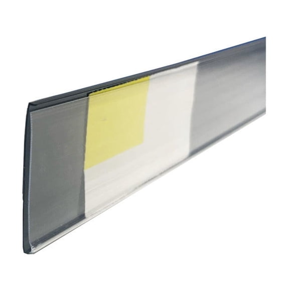 THE GLOBAL DISPLAY SOLUTION | Adhesive Back Price Tag Strip UPC Holder | 48" L | 50 Pack | Black