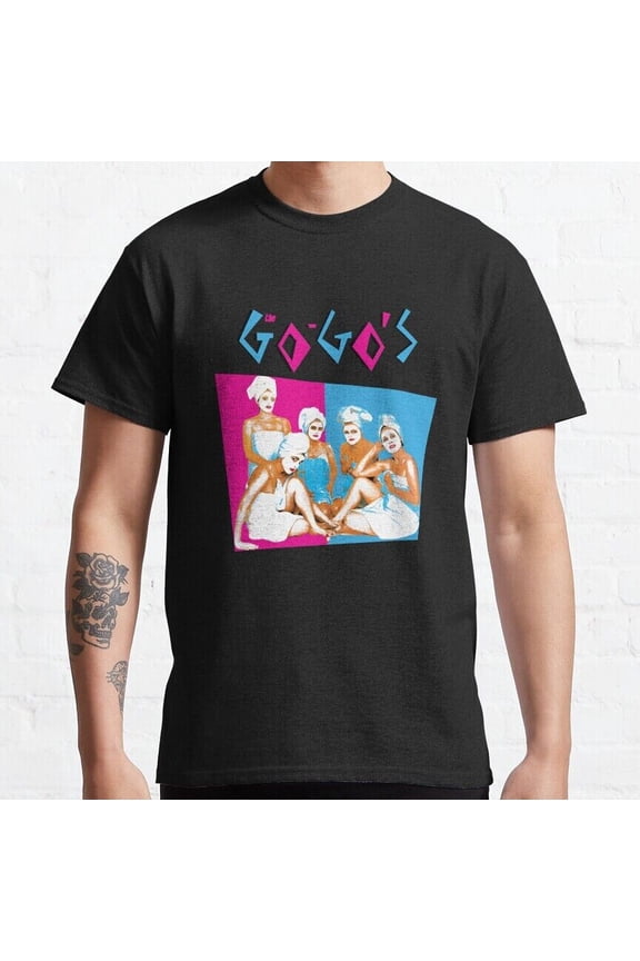 THE GO GOS SLIM FIT UNISEX WOMEN BOYS GRAPHIC TRENDING CLASSIC T-SHIRT