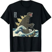 EASOONN THE GREAT MONSTER OFF KANAGAWA #TeamGodzilla Wave Poster T-Shirt