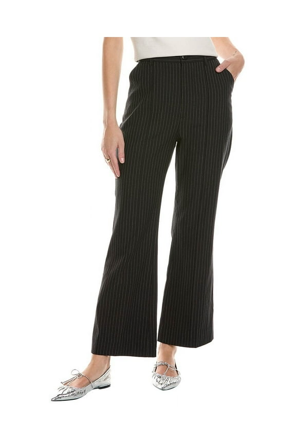 THE GREAT womens  The Bell Wool-Blend Trouser, 29, Black