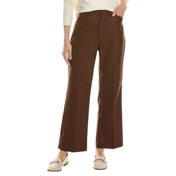 THE GREAT womens The Western Wool-Blend Trouser, 24, Brown