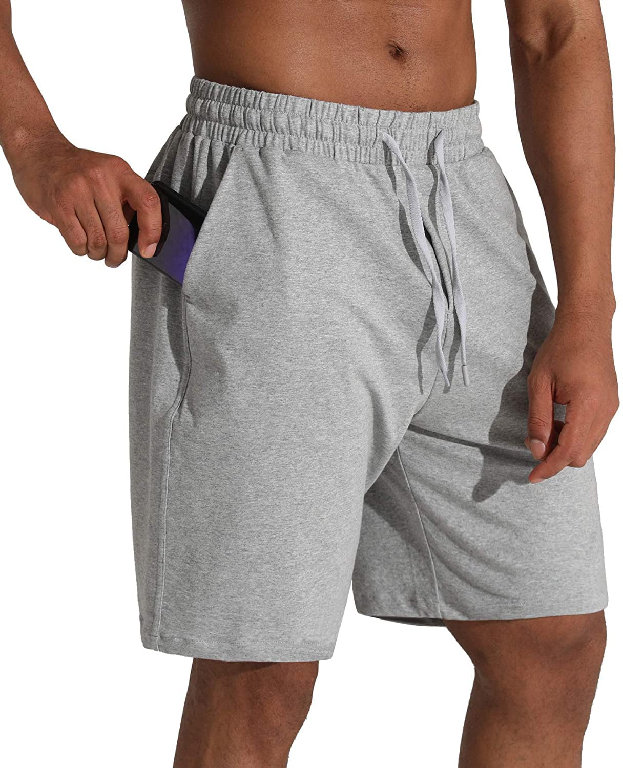 THE GYM PEOPLE Men's Lounge Shorts with Deep Pockets Loose-fit Jersey Shorts  for Running,Workout,Training, Basketball 