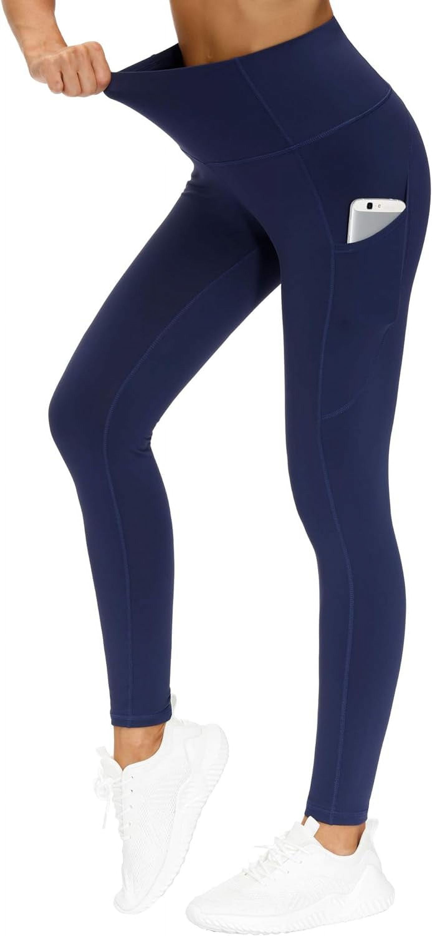 THE GYM PEOPLE Thick High Waist Yoga Pants with Pockets, 