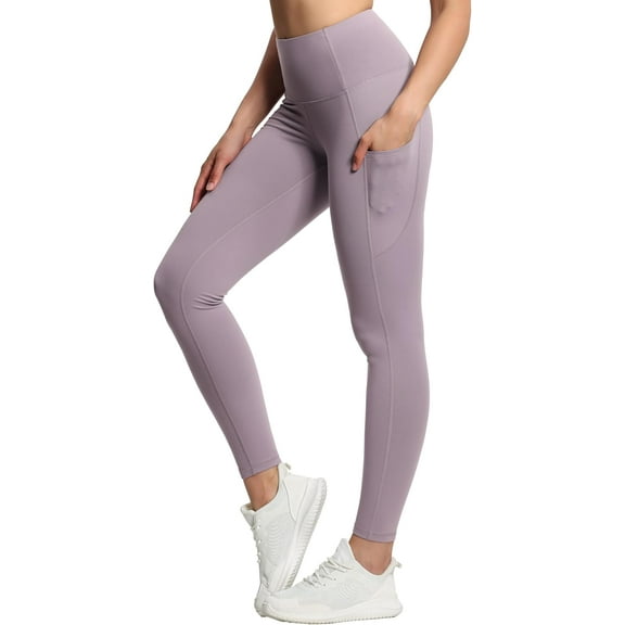 THE GYM PEOPLE Thick High Waist Yoga Pants with Pockets, Tummy Control Workout Running Yoga Leggings for Women