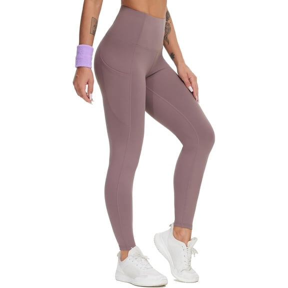 THE GYM PEOPLE Thick High Waist Yoga Pants with Pockets, Tummy Control Workout Running Yoga Leggings for Women