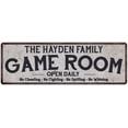 thumbnail image 1 of THE HAYDEN FAMILY Gift Game Room Country Metal 6x18 Sign 206180042579, 1 of 1