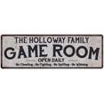 thumbnail image 1 of THE HOLLOWAY FAMILY Game Room Country Metal 6x18 Sign 106180042883, 1 of 1