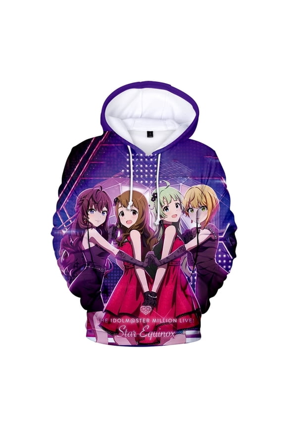 THE IDOLM@STER MILLION LIVE! 3D Unisex Hoodie Cotton Blend Streetwear Winter Concert Merch