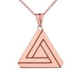 thumbnail image 1 of THE IMPOSSIBLE (PENROSE) TRIANGLE PENDANT NECKLACE IN ROSE GOLD :  10K  Pendant with 22" chain, 1 of 1