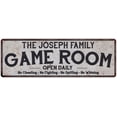 thumbnail image 1 of THE JOSEPH FAMILY Game Room Country Metal 8x24 Sign 108240042468, 1 of 1