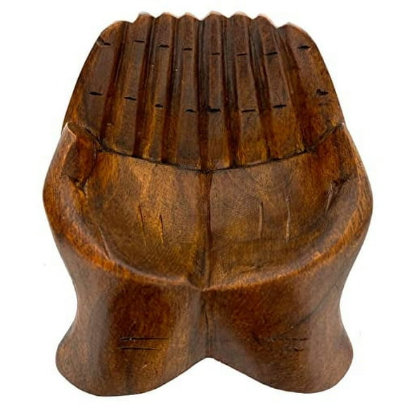 THE JOY TREE Giving Hands Dish - Hand Carved Wood Sculpture Figurine, 6"