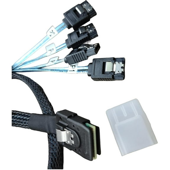 THE LEGACY 8087 SATA/36 Pin SFF-8087 to SATA Mini SAS Breakout Cable SFF8087 to SATA Mini-SAS to 4X SATA Breakout Cable 1M