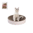 thumbnail image 1 of THE LICKER STORE Nelson 20.13" Modern Cardboard Round Bowl Cat Scratcher with Catnip, Strawberry Milkshake, CSR1010E, 1 of 6