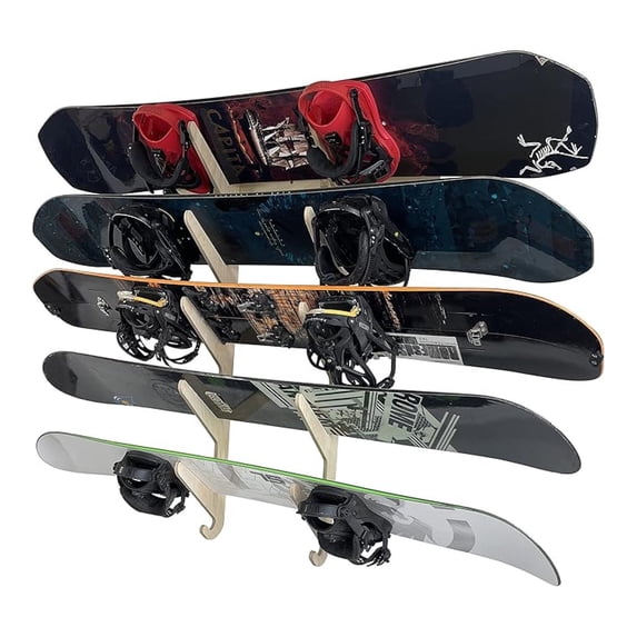 THE LIFTY Snowboard Wall Rack (Holds 5)