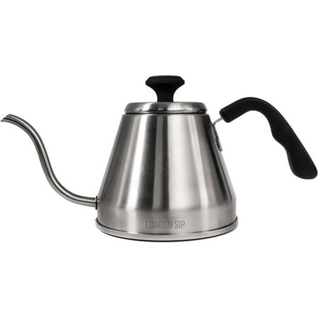 London Sip Stainless Steel Kettle w/ Beverage Thermometer, 1.2L Silver