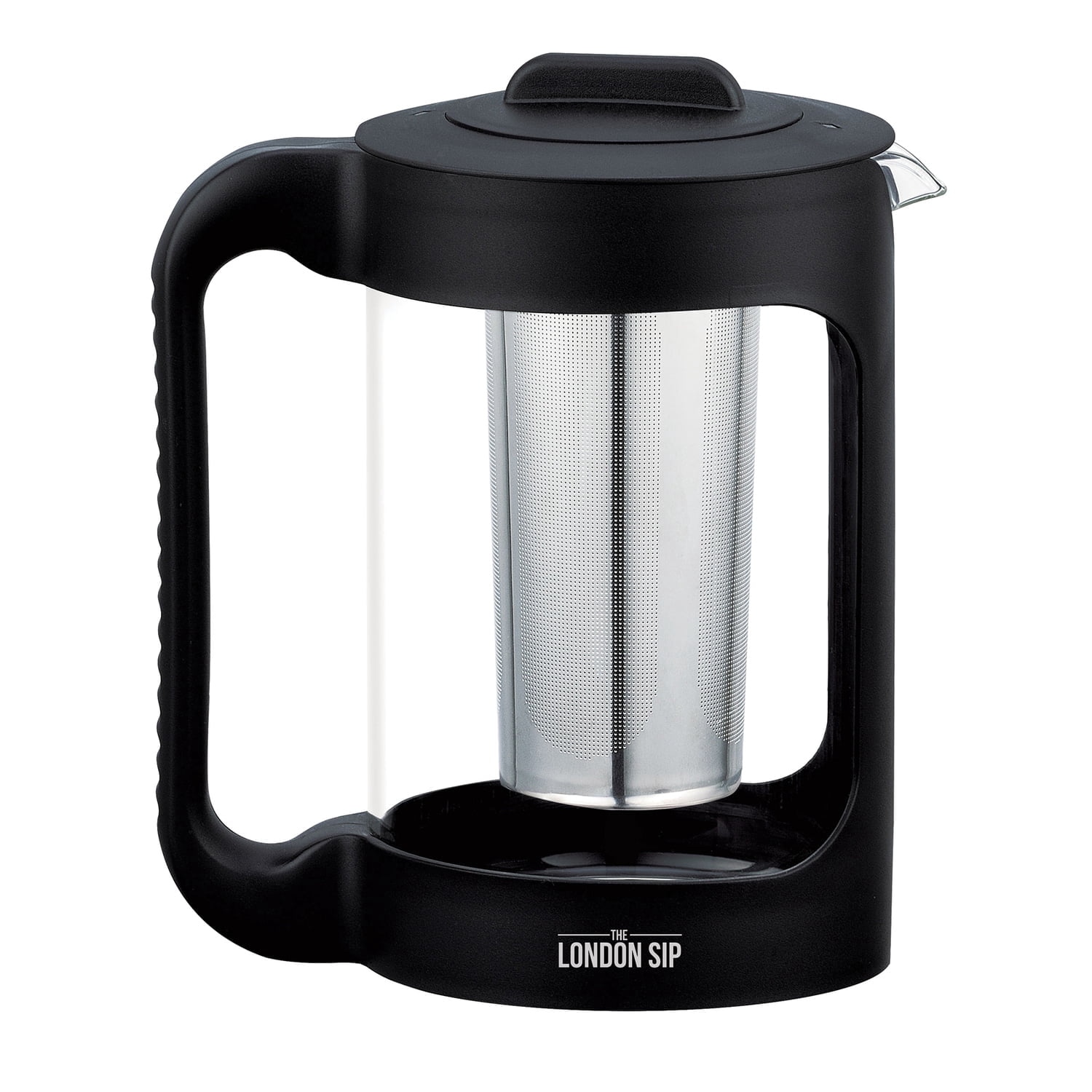 The London Sip Cold Brew Coffee Maker, 1500ml Cold Brew Pitcher with 304 Stainless Steel Filter, Borosilicate Glass Iced Coffee Pitcher with Handle & Pour Spout, Reusable Cold Brewer for Coffee & Tea