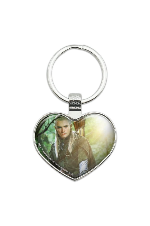 THE LORD OF THE RINGS Legolas Character Keychain Heart Love Metal Key Chain Ring