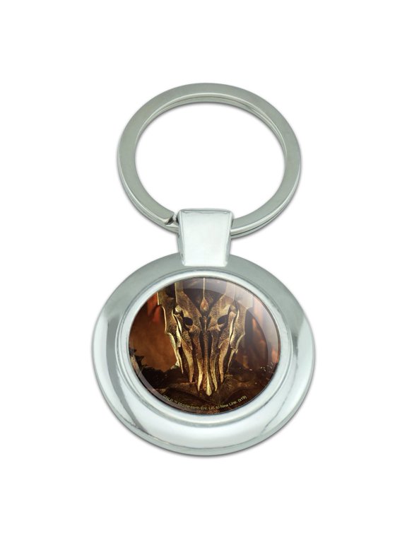 THE LORD OF THE RINGS Sauron Character Keychain Classy Round Chrome Plated Metal