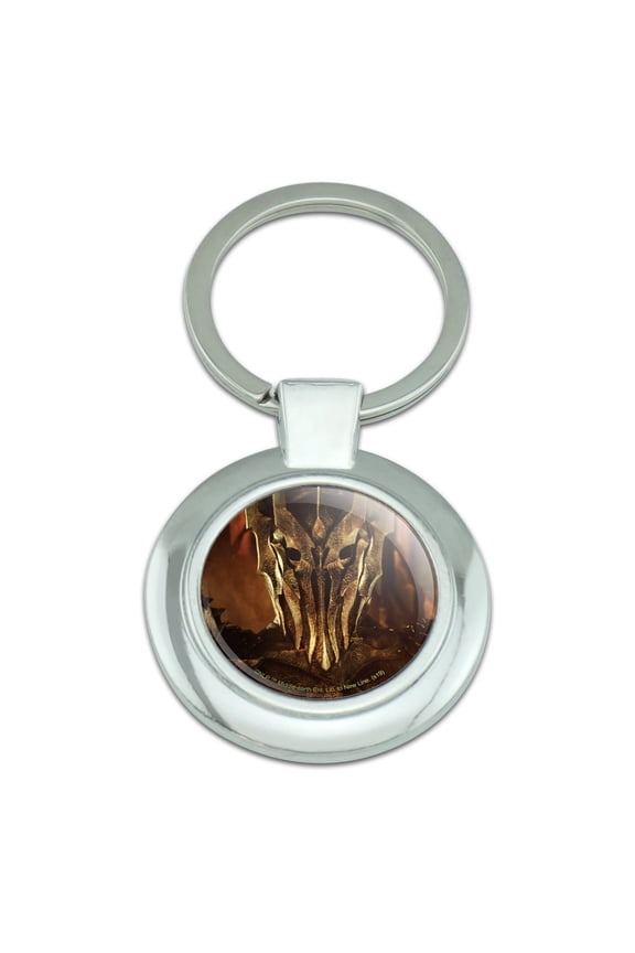 THE LORD OF THE RINGS Sauron Character Keychain Classy Round Chrome Plated Metal