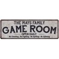 thumbnail image 1 of THE MAYS FAMILY Gift Game Room Country Metal 6x18 Sign 206180042123, 1 of 1