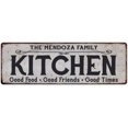 thumbnail image 1 of THE MENDOZA FAMILY KITCHEN Chic Metal Sign 6x18 106180039135, 1 of 1