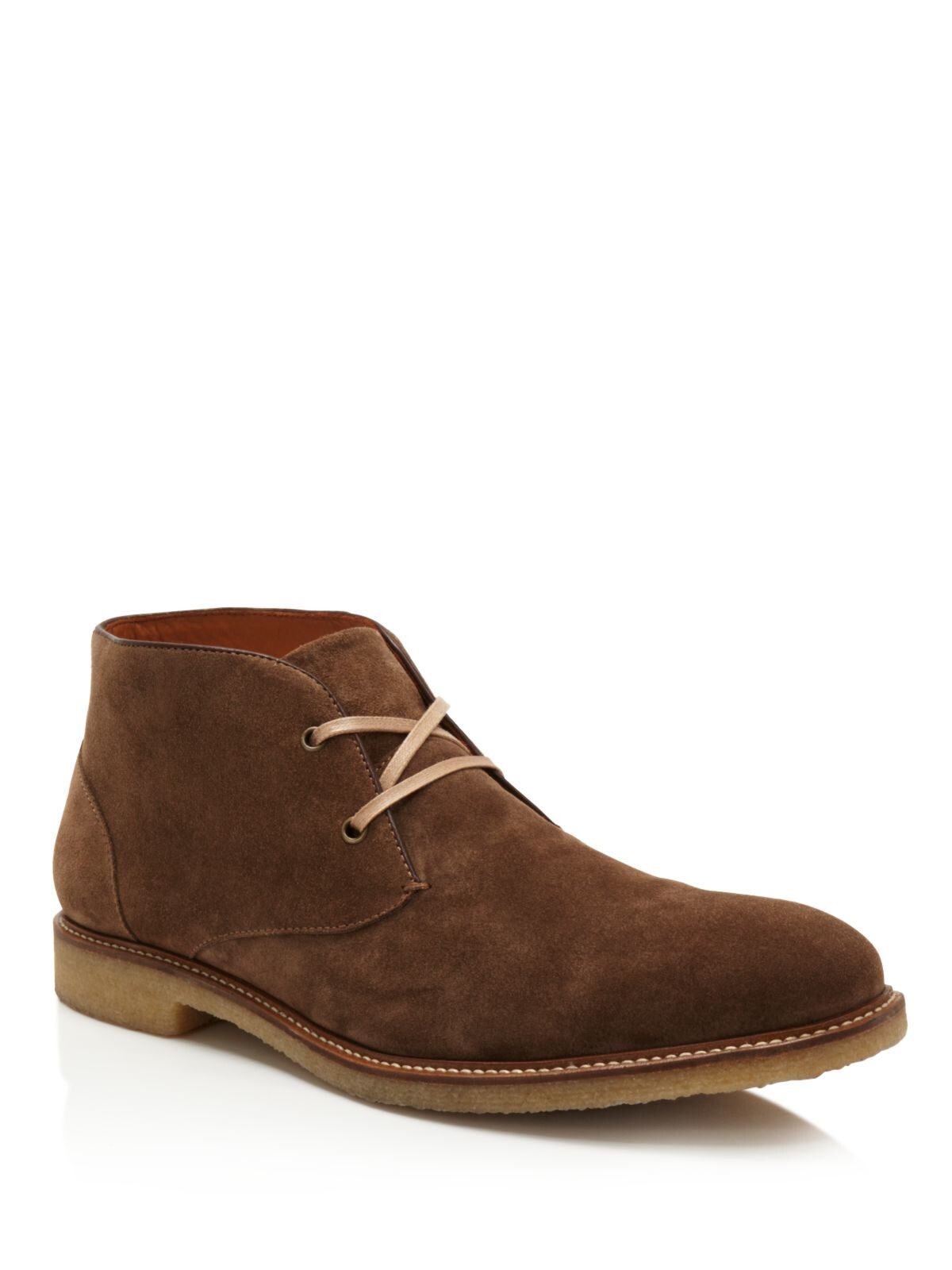 THE MENS STORE Mens Brown Round Toe Block Heel Lace-Up  display picture 3