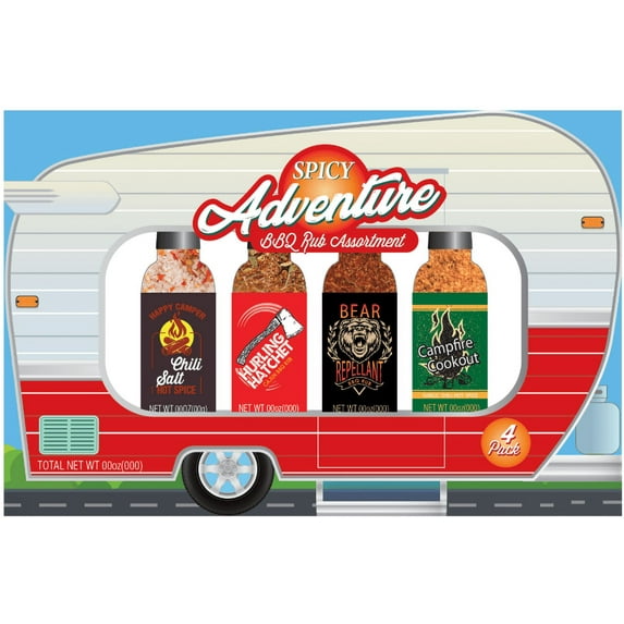 THE MODERN GOURMET BBQ RUB CAMPER,4 PK