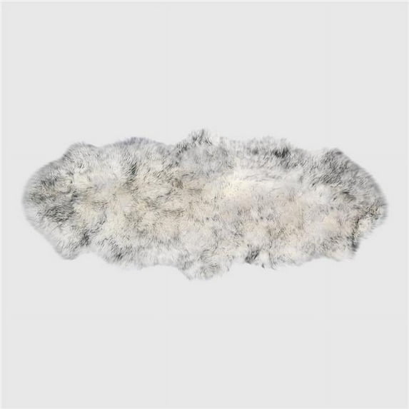 THE MOOD MDL2D1010 RUSTIC SHEEPSKIN DOUBLE PELT RUG, HUSKY TIP