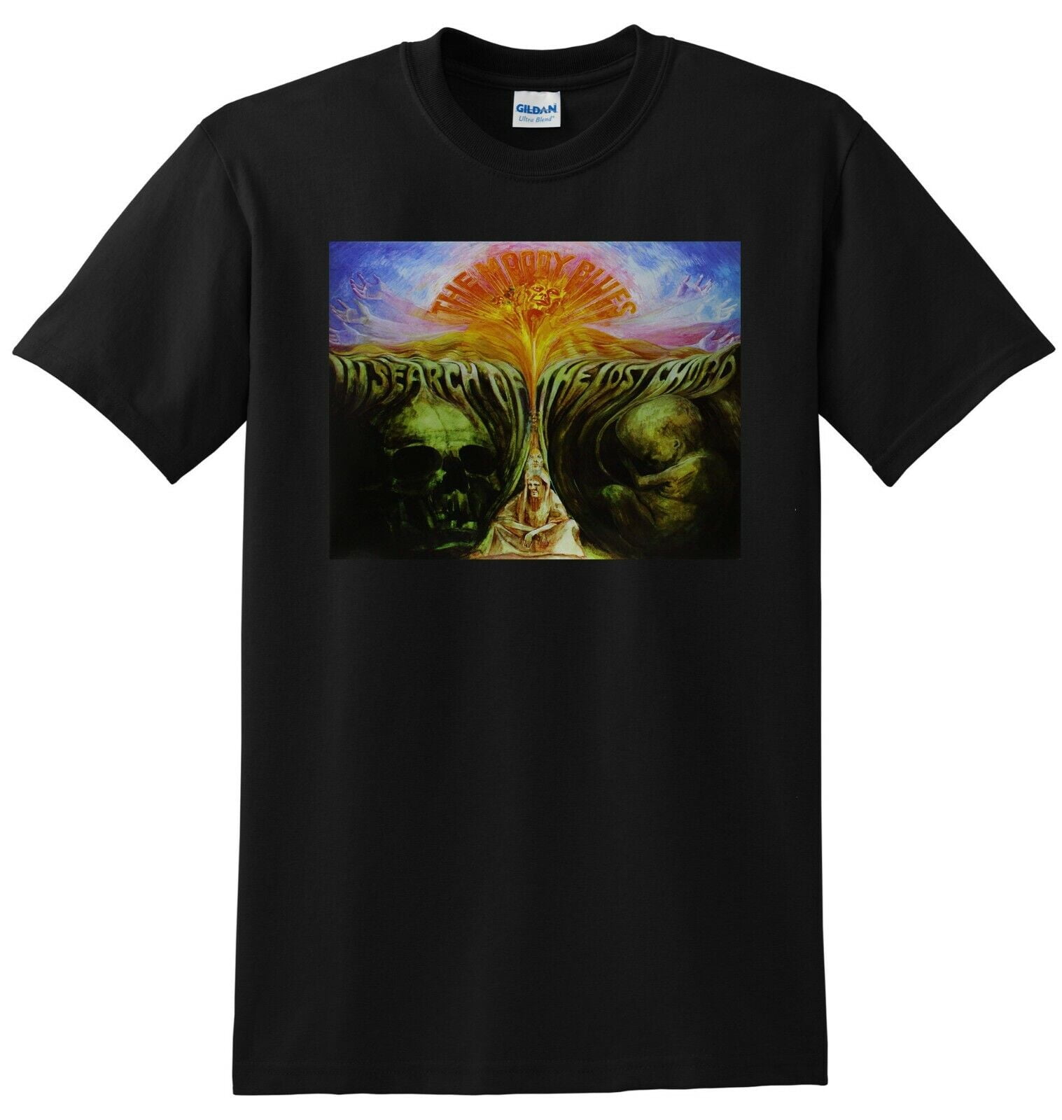 THE MOODY BLUES T SHIRT in search of the lost chord SMALL MEDIUM LARGE