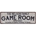 thumbnail image 1 of THE NELSON FAMILY Game Room Country Metal 8x24 Sign 108240042372, 1 of 1