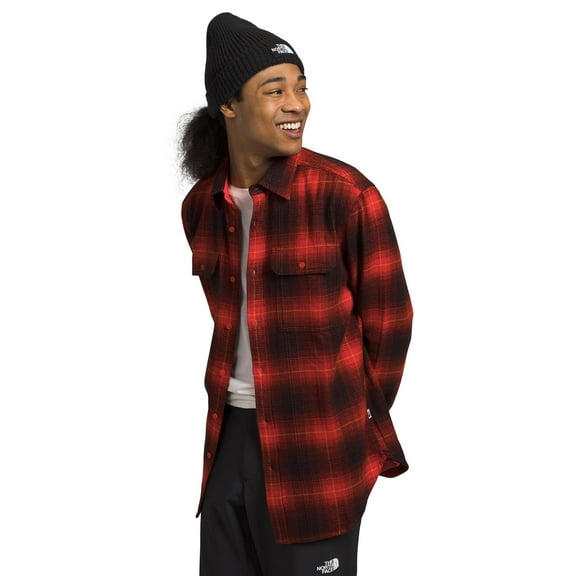 THE NORTH FACE Arroyo Flannel Shirt Fiery Red Medium Half Dome Shadow Plaid MD