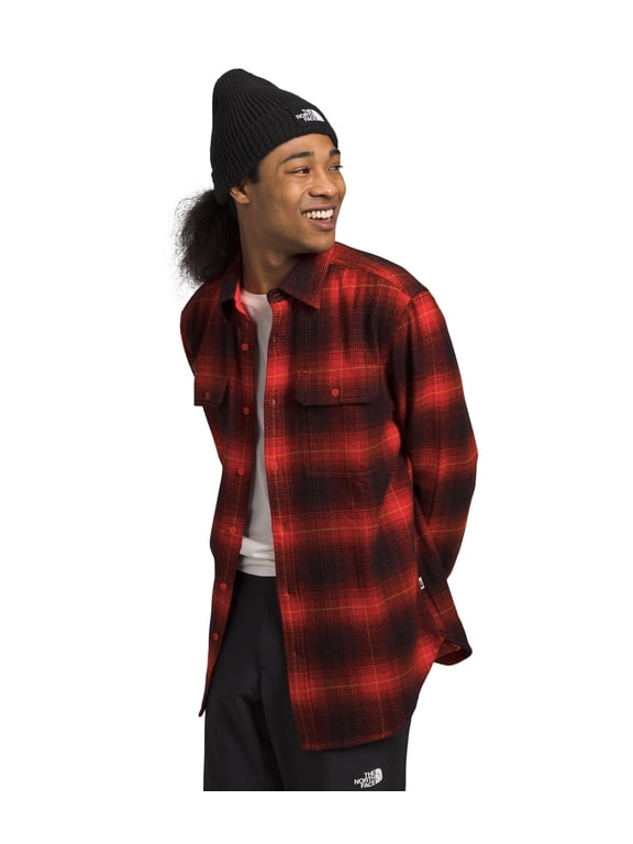 Arroyo Flannel Shirt Fiery Red Medium Half Dome Shadow Plaid SM