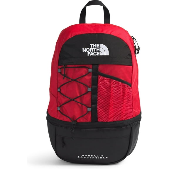 THE NORTH FACE Borealis Convertible Pack Commuter Laptop Backpack (Red / TNF Black, 17.5L)