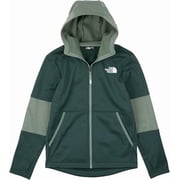 THE NORTH FACE Boys Winter Warm Full Zip Hoodie, DKSGGN/LRLWRTGN, Medium