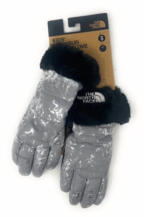 Kids' Mossbud Swirl Glove, Meld Grey Nature Texture Metallic Print