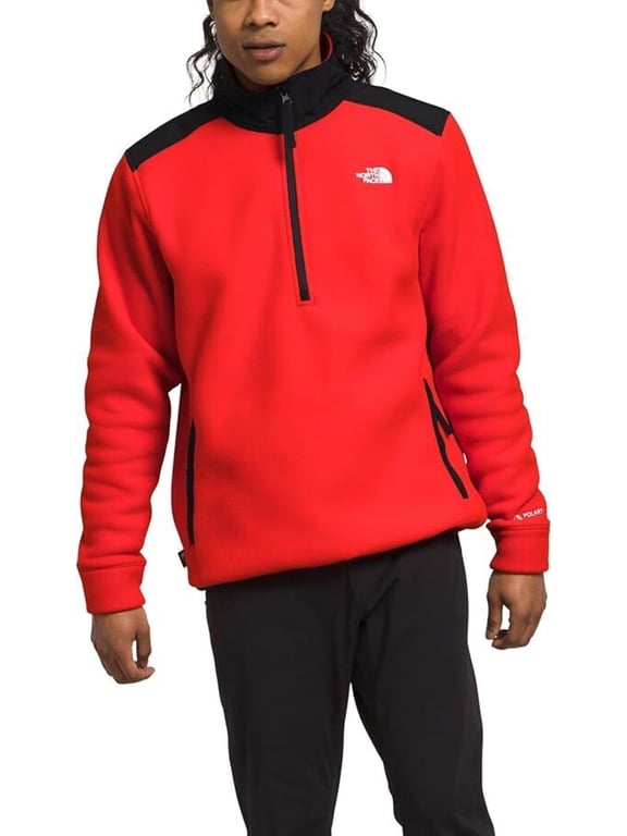 Men's Alpine Polartec 200 ¼ Zip, Fiery Red/TNF Black, Small