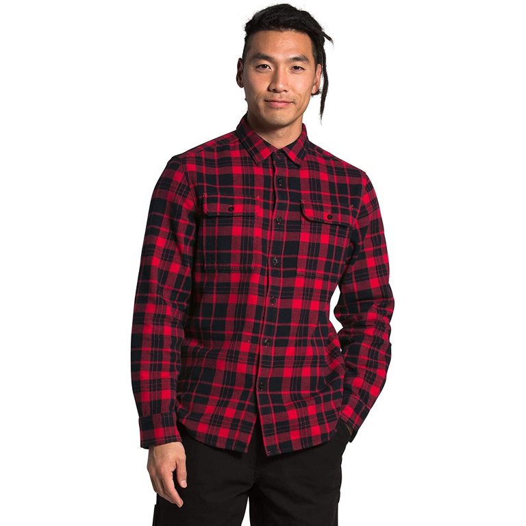 THE NORTH FACE Men's Arroyo Flannel Shirt Red Black Checks Size M