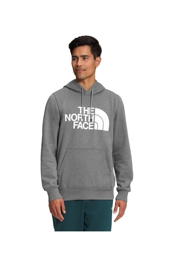 Men's Half Dome Pullover Hoodie Standard and Big Size, TNF Meld Grey Heather/TNF White, XX-Large