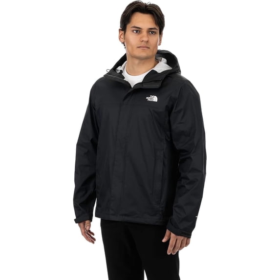 The North Face Mens Venture 2 Waterproof Hooded Rain Jacket, TNF Black, XX-Large