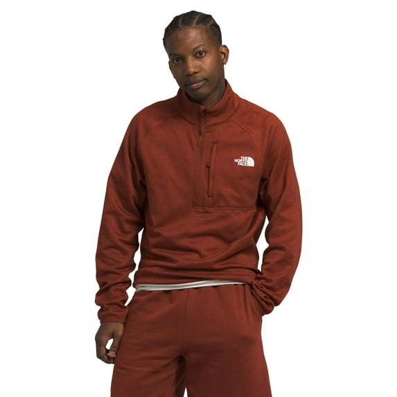 THE NORTH FACE Men's Zip Pullover Sweatshirt Brown 2XL New