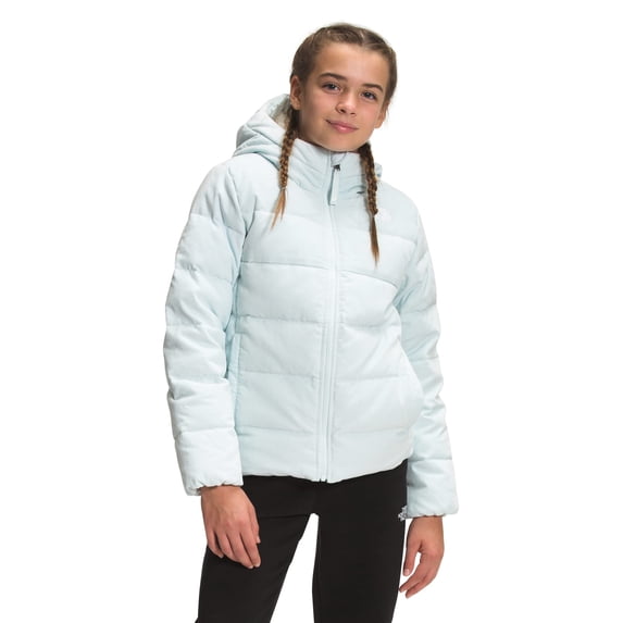 THE NORTH FACE Moondoggy Hoodie Kids Jacket Ice Blue/Gardenia White Sz XL