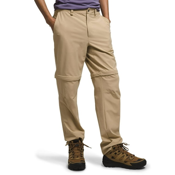 THE NORTH FACE Paramount Convertible Pants for Men - Flash Dry Fabric with Belt Loops, Relaxed Fit, and Pull-On Style Khaki Stone 32 S