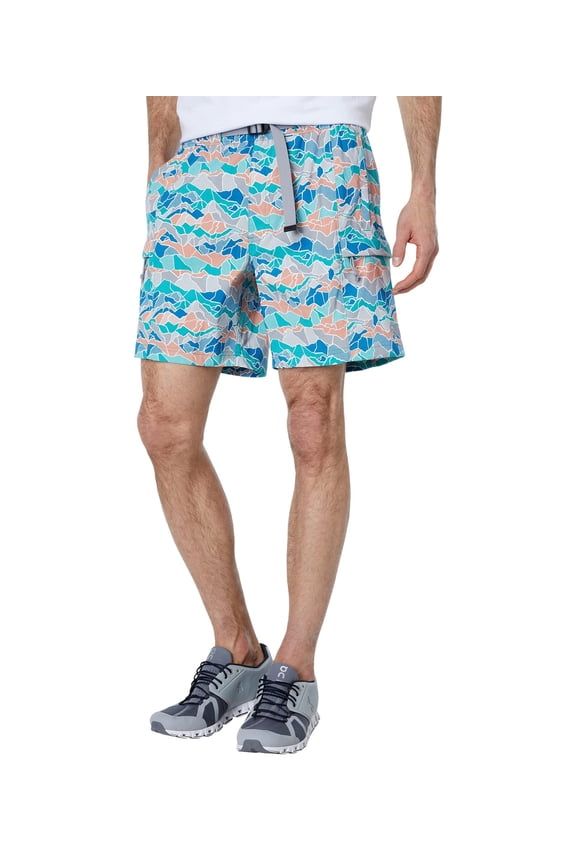 Printed Class V 7" Belted Shorts Meld Grey Mountain Camo Print LG 7