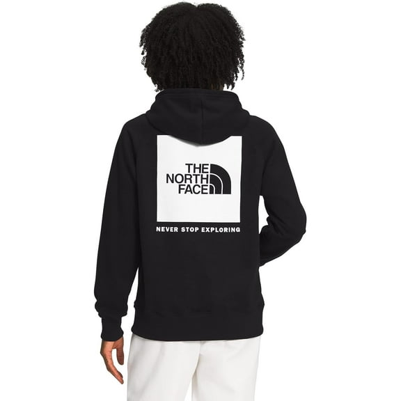 THE NORTH FACE Women's Box NSE Pullover Hoodie, TNF Black/TNF White, Medium